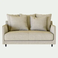alinea Canapé 2 Places*Canapé 2 places convertible matelas Bultex tissu mixte - alpilles Beige