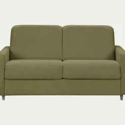 alinea Canapé 4 Places*Canapé 4 places convertible en tissu Stella densité 25kg/m3 - Vert cèdre