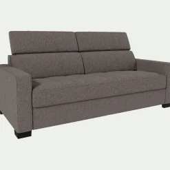 alinea Canapé Convertible|Canapé Droit*Canapé 3 places convertible avec matelas Bultex en pop avec accoudoirs 15cm - taupe Gris