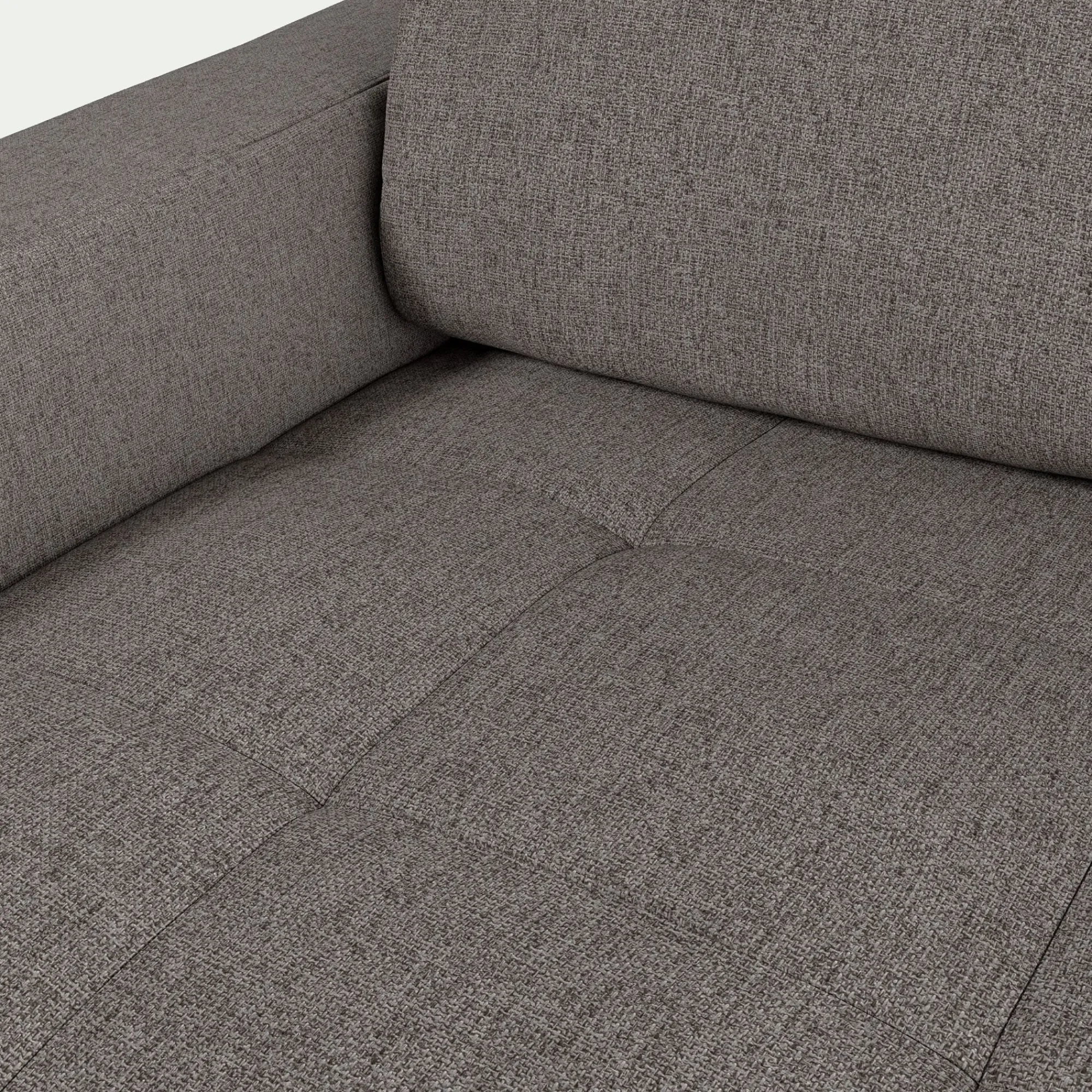 alinea Canapé Convertible|Canapé Droit*Canapé 3 places convertible avec matelas Bultex en pop avec accoudoirs 15cm - taupe Gris