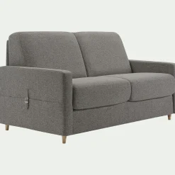 alinea Canapé 3 Places*Canapé 3 places convertible en tissu matelas densité 35kg/m3 - Gris anthracite