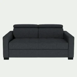 alinea Canapé 2 Places*Canapé 2 places convertible en tissu pop avec accoudoirs 15cm - anthracite Gris