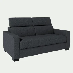 alinea Canapé 2 Places*Canapé 2 places convertible en tissu pop avec accoudoirs 15cm - anthracite Gris