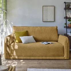 alinea Canapé En Tissu|Canapé 2 Places*Canapé 2 places convertible en tissu Eden - argan Jaune