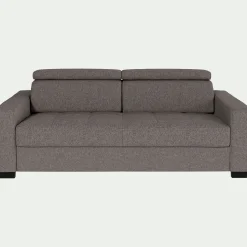 alinea Canapé Fixe|Canapé Droit*Canapé 3 places fixe en pop avec accoudoirs 20cm - taupe Gris