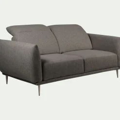 alinea Canapé 2 Places*Canapé 2 places fixe en tissu avec fonction avance-recul - Gris restanque