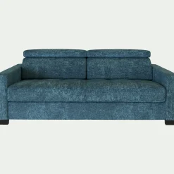 alinea Canapé Fixe|Canapé Droit*Canapé 3 places fixe en tissu Genesis avec accoudoirs 15cm - figuerolles Bleu