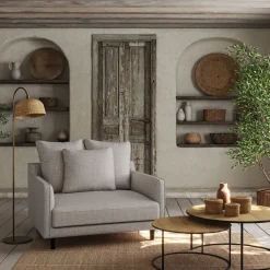 alinea Fauteuil|Petit Canapé*Canapé 1.5 places fixe en tissu - borie Gris