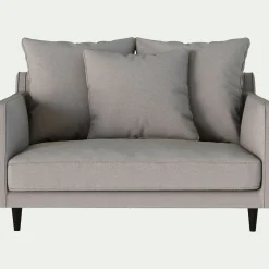 alinea Fauteuil|Petit Canapé*Canapé 1.5 places fixe en tissu - borie Gris