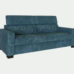 alinea Canapé 3 Places|Canapé Fixe*Canapé 3 places fixe en tissu Genesis avec accoudoirs 20cm - figuerolles Bleu