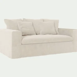 alinea Canapé 2 Places*Canapé 2 places fixe en tissu doux tramé - Beige