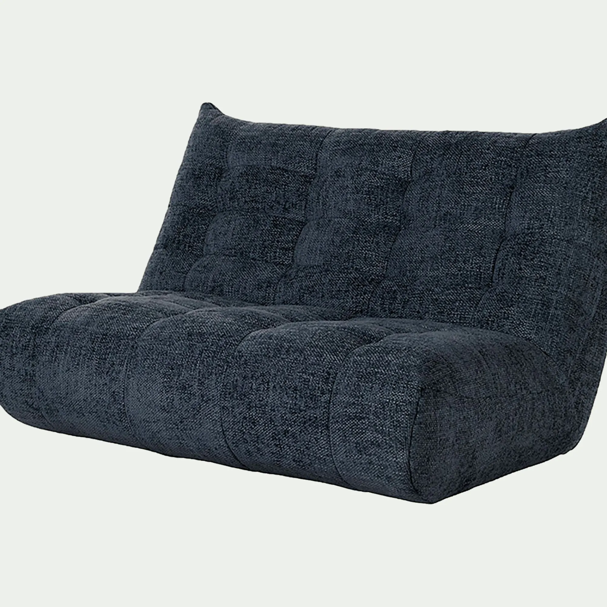 alinea Canapé 3 Places*Canapé 3 places fixe en tissu chenille - marine Bleu
