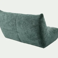 alinea Canapé 3 Places*Canapé 3 places fixe en tissu chenille - calaluna Bleu