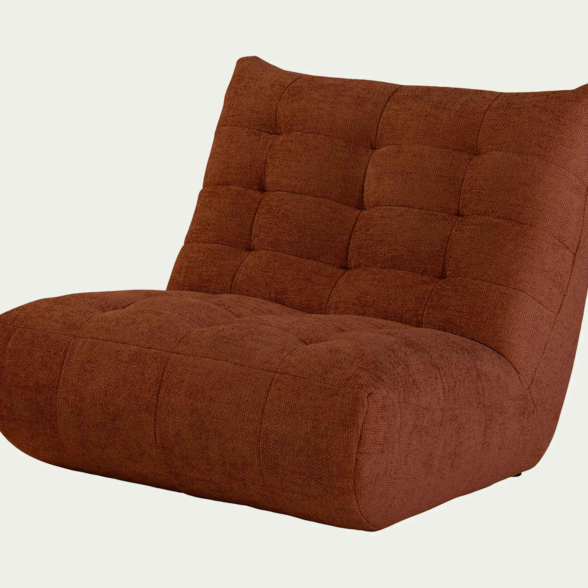 alinea Canapé 2 Places|Canapé Modulable*Canapé 2 places fixe en tissu chenille - brun rustrel Marron