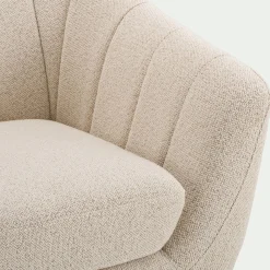 alinea Canapé En Tissu|Canapé 2 Places*Canapé 2 places fixe en tissu bouclette monza - Beige