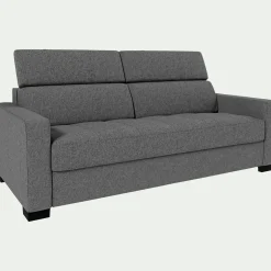 alinea Canapé Fixe|Canapé Droit*Canapé 3 places fixe en tissu pop avec accoudoirs 15cm - Gris