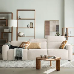 alinea Canapé 5 Places*Canapé 5 places relax droit en tissu - roucas Beige