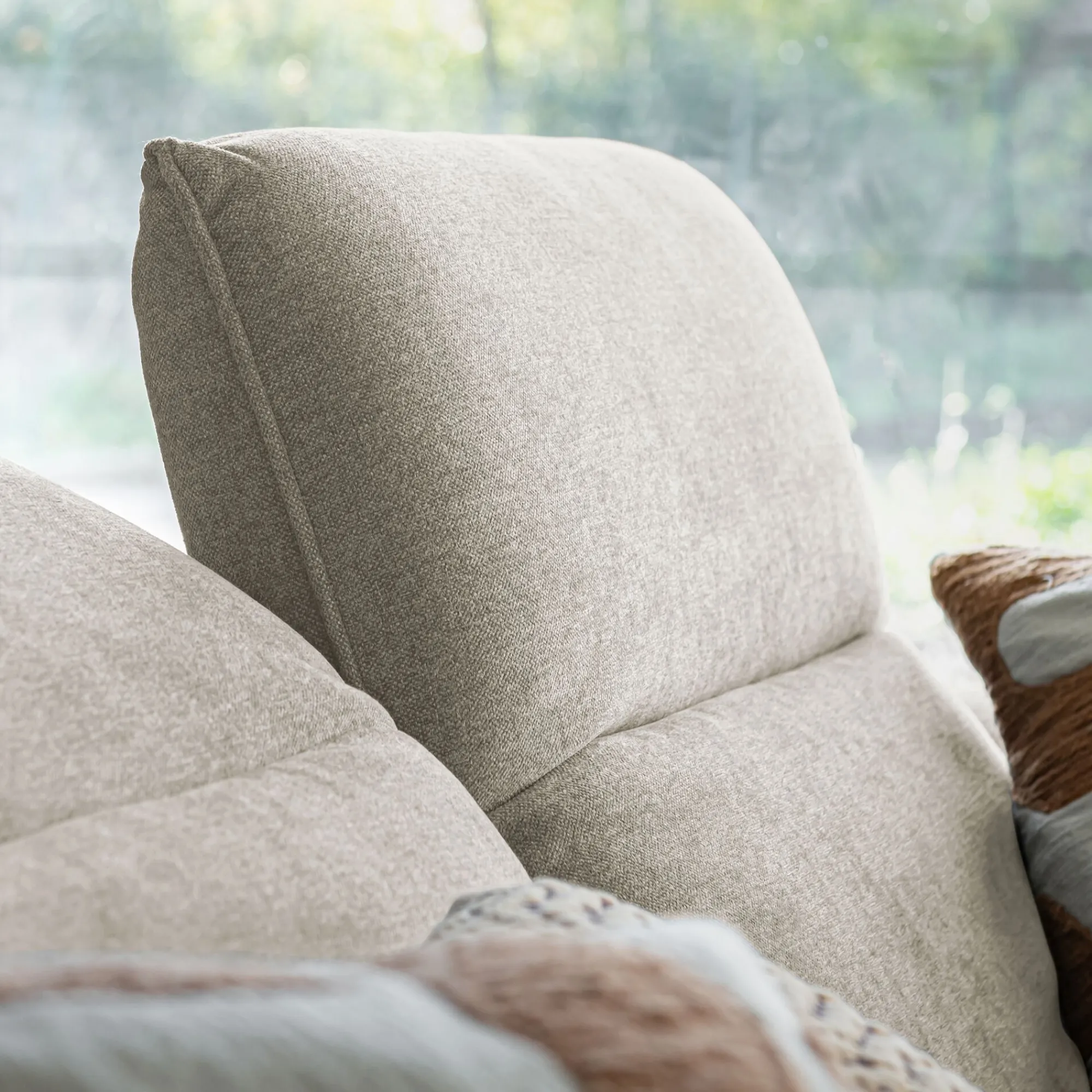 alinea Canapé 5 Places*Canapé 5 places relax droit en tissu - roucas Beige