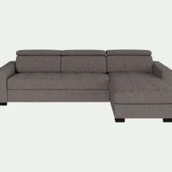 alinea Canapé Convertible|Canapé D'Angle*Canapé avec angle réversible convertible en tissus pop avec accoudoirs 20cm - taupe Gris