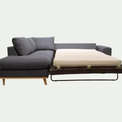 alinea Canapé D'Angle|Canapé 4 Places*Canapé d'angle gauche convertible en tissu Cosmo - anthracite Gris