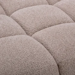 alinea Canapé En Tissu|Canapé 5 Places*Canapé d'angle modulable avec chauffeuse et pouf en tissu campo- Beige