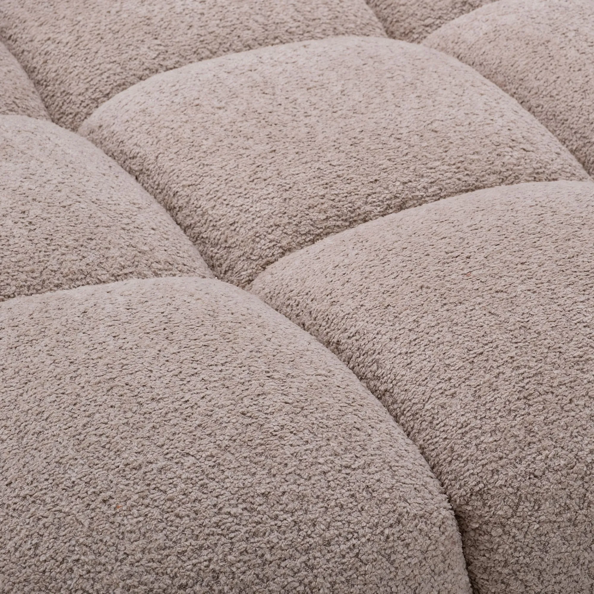 alinea Canapé En Tissu|Canapé 5 Places*Canapé d'angle modulable avec chauffeuse et pouf en tissu campo- Beige
