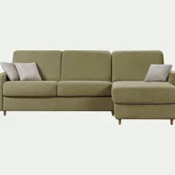 alinea Canapé D'Angle*Canapé d'angle réversible conible en tissu Sogno matelas densité 35kg/m3 - cèdre Vert