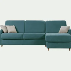 alinea Canapé D'Angle*Canapé d'angle réversible convertible en tissu Sogno matelas densité 35kg/m3 - Bleu
