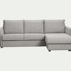 alinea Canapé Convertible|Canapé D'Angle*Canapé d'angle réversible convertible en tissu Sogno avec matelas densité 35kg/m3 - moyen Gris