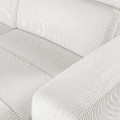 alinea Canapé En Velours|Canapé 4 Places*Canapé d'angle réversible convertible en tissu castello - roucas Beige