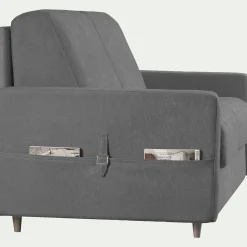 alinea Canapé D'Angle|Canapé En Tissu*Canapé d'angle réversible convertible en tissu Stella matelas densité 25kg/m3 - restanque Gris