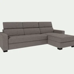 alinea Canapé D'Angle|Canapé En Tissu*Canapé d'angle réversible fixe en tissu pop avec accoudoirs 20cm - taupe Gris
