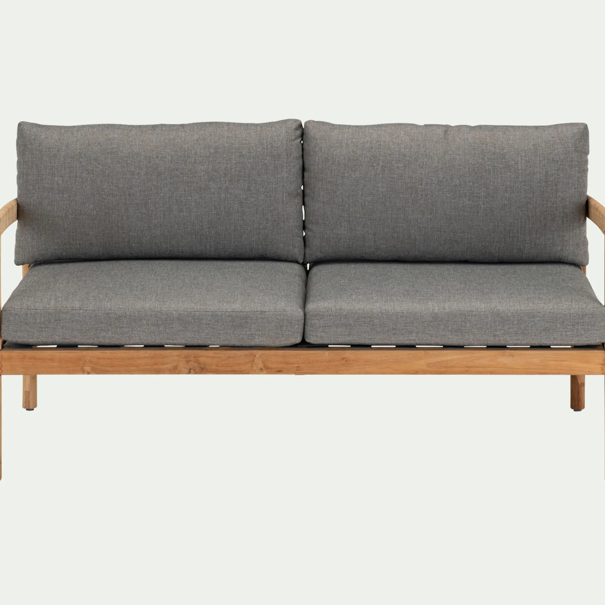 alinea Canapé Extérieur|Fauteuil De Jardin*Canapé de jardin en teck recyclé - (2 places) Gris