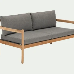 alinea Canapé Extérieur|Fauteuil De Jardin*Canapé de jardin en teck recyclé - (2 places) Gris
