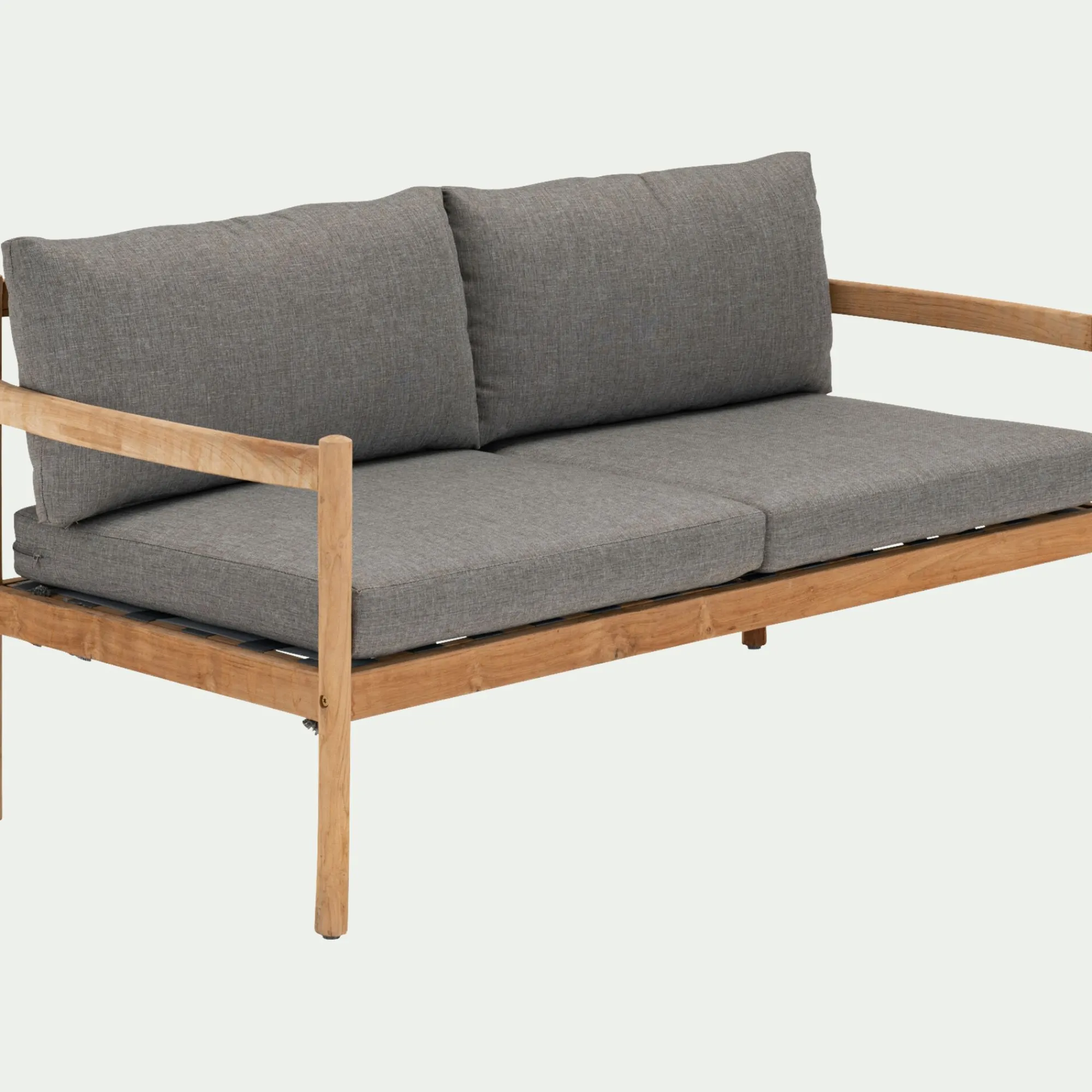 alinea Canapé Extérieur|Fauteuil De Jardin*Canapé de jardin en teck recyclé - (2 places) Gris