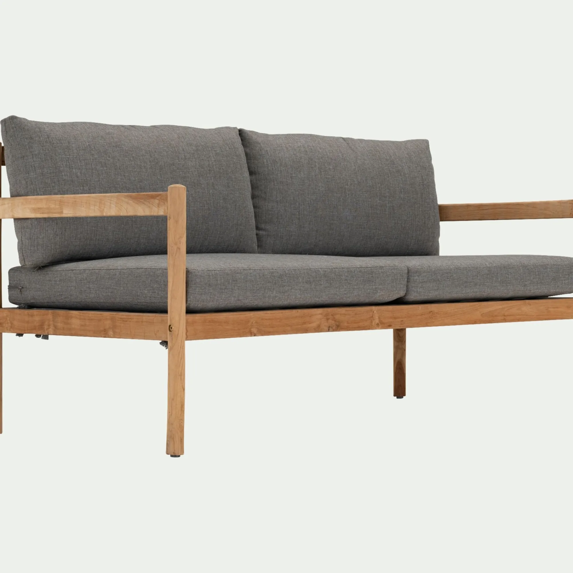 alinea Canapé Extérieur|Fauteuil De Jardin*Canapé de jardin en teck recyclé - (2 places) Gris