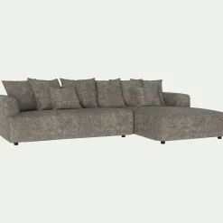 alinea Canapé Fixe|Canapé D'Angle*Canapé grand angle droit fixe en tissu Genesis - alpilles Beige