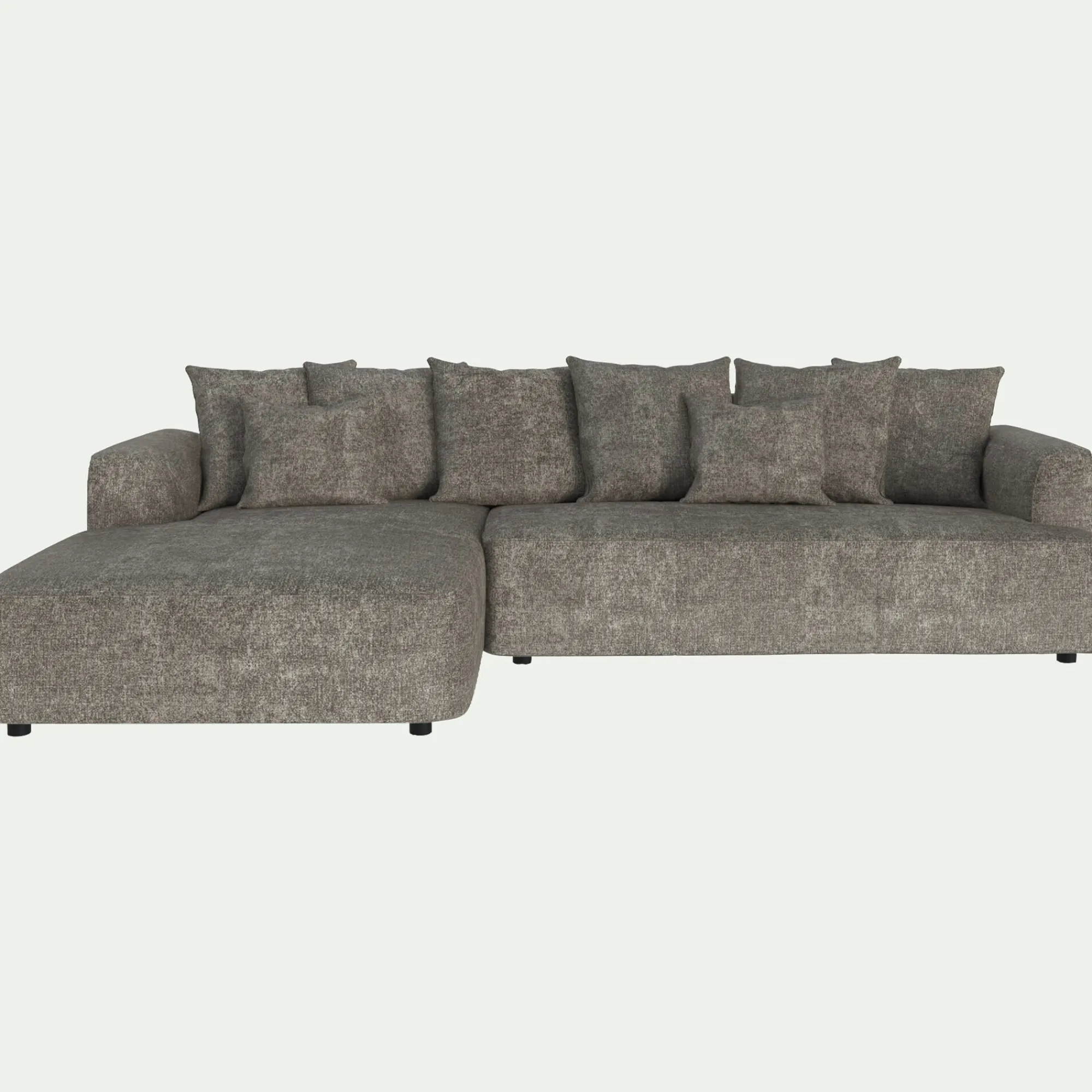 alinea Canapé En Tissu*Canapé grand angle gauche fixe en tissu Genesis - alpilles Beige