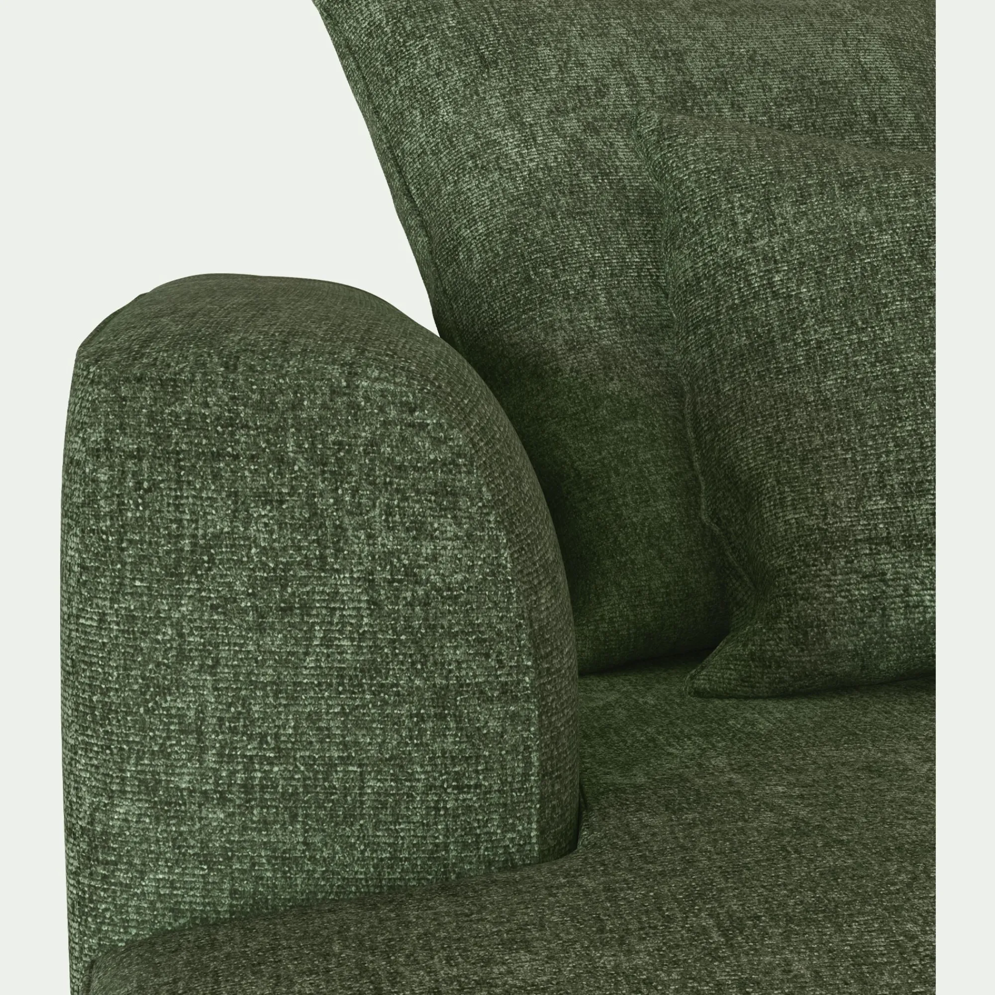 alinea Canapé En Tissu*Canapé grand angle gauche fixe en tissu Genesis - cèdre Vert