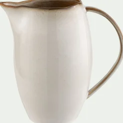 alinea Pichet, Bouteille En Verre Et Carafe|Verre Et Carafe De Noël*Carafe avec anse en grès 1,1L - alpilles Beige