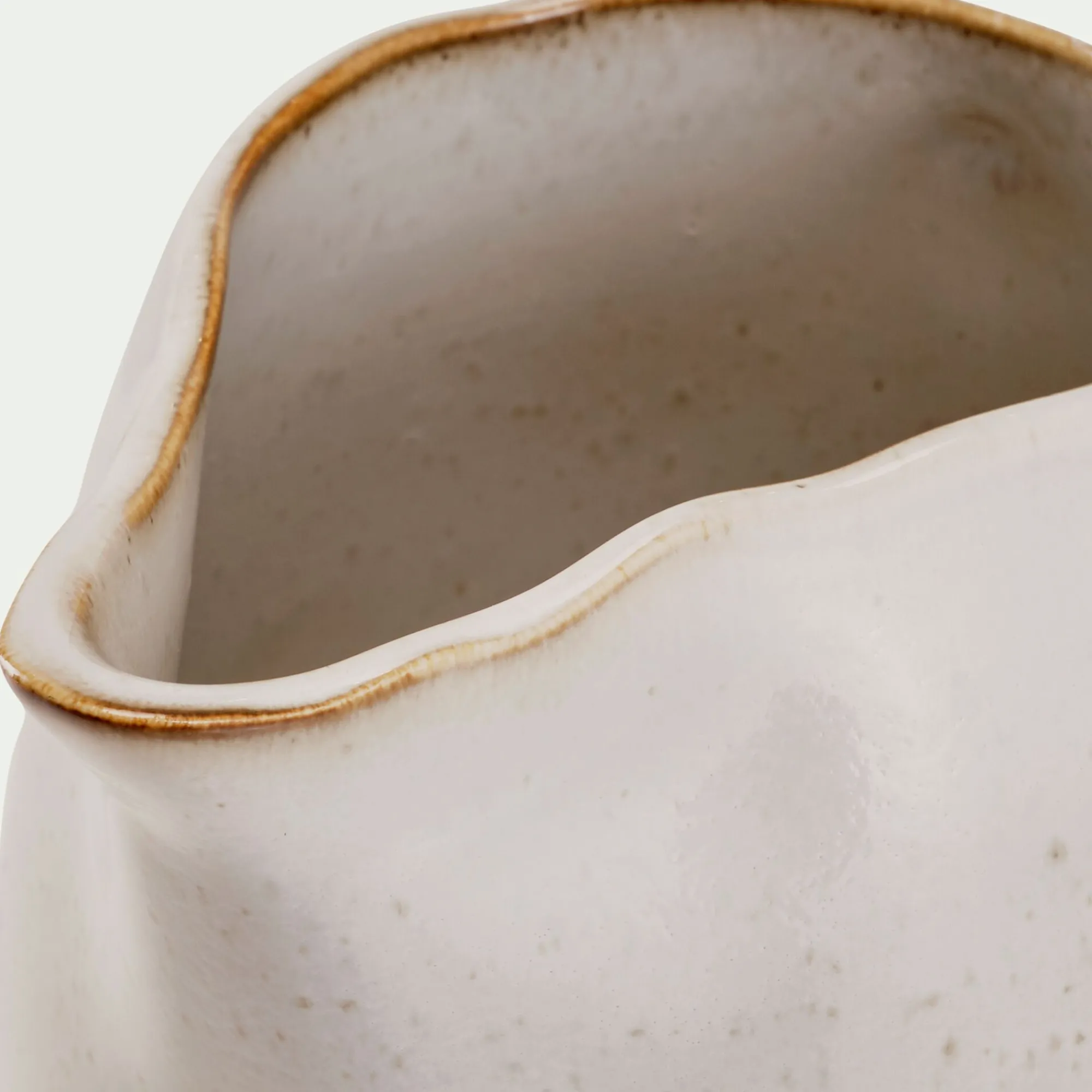 alinea Pichet, Bouteille En Verre Et Carafe|Verre Et Carafe De Noël*Carafe avec anse en grès 1,1L - alpilles Beige