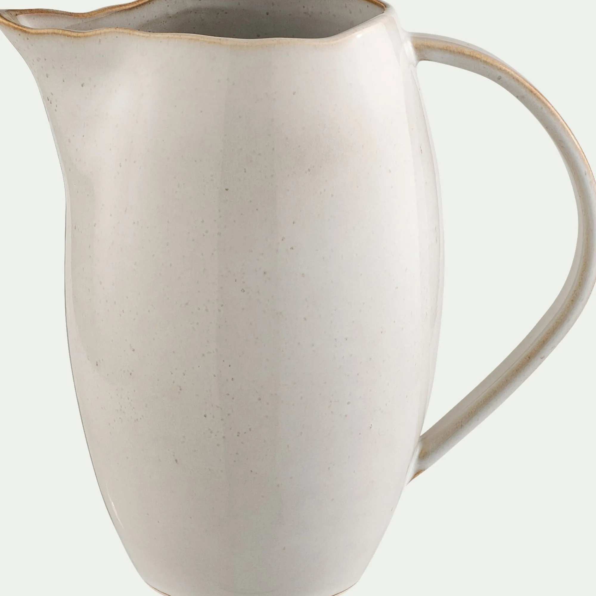 alinea Pichet, Bouteille En Verre Et Carafe|Verre Et Carafe De Noël*Carafe avec anse en grès 1,1L - alpilles Beige