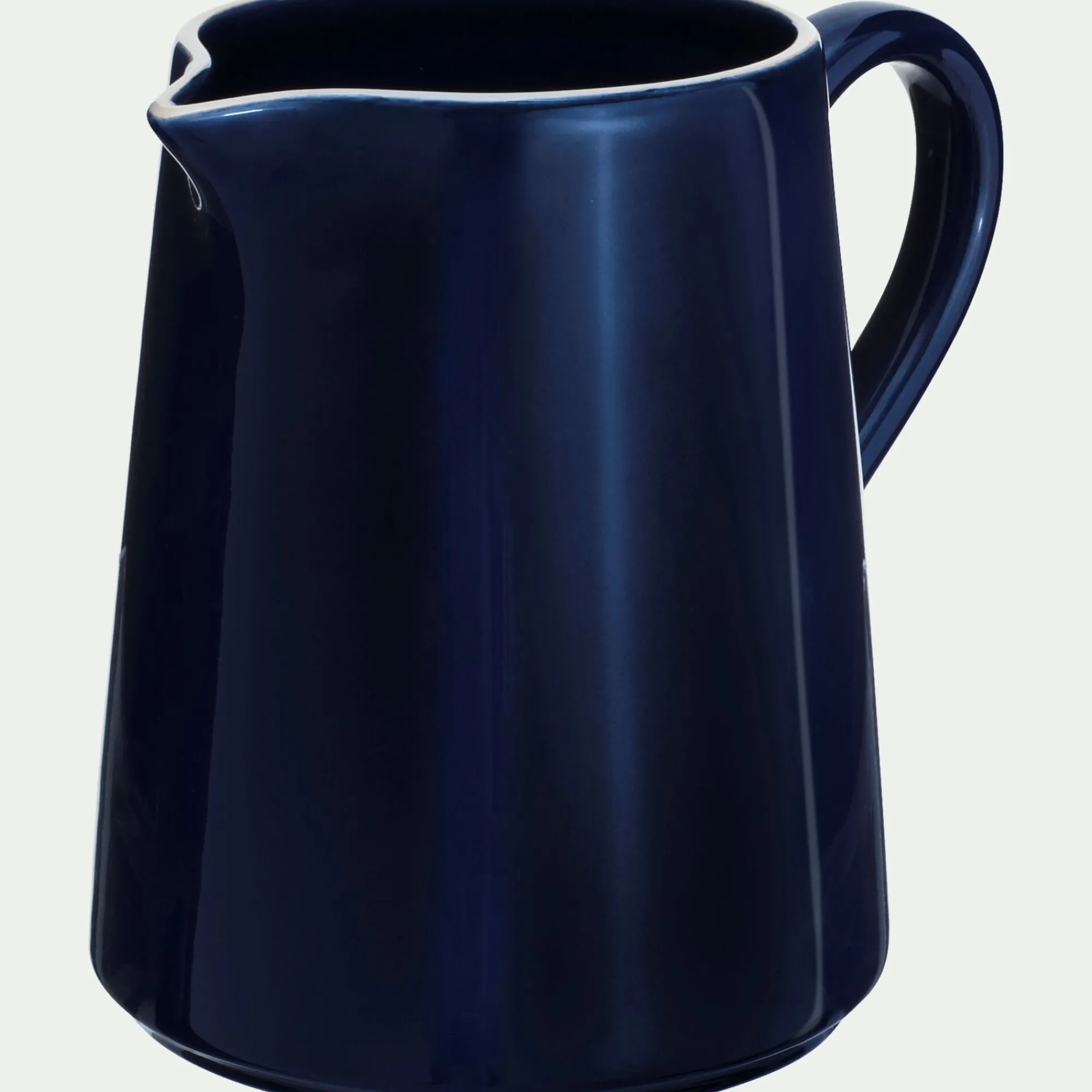 alinea Pichet, Bouteille En Verre Et Carafe*Carafe avec anse en grès 1,7L - Bleu