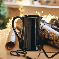 alinea Pichet, Bouteille En Verre Et Carafe|Verre Et Carafe De Noël*Carafe avec anse en grès 2L - Noir