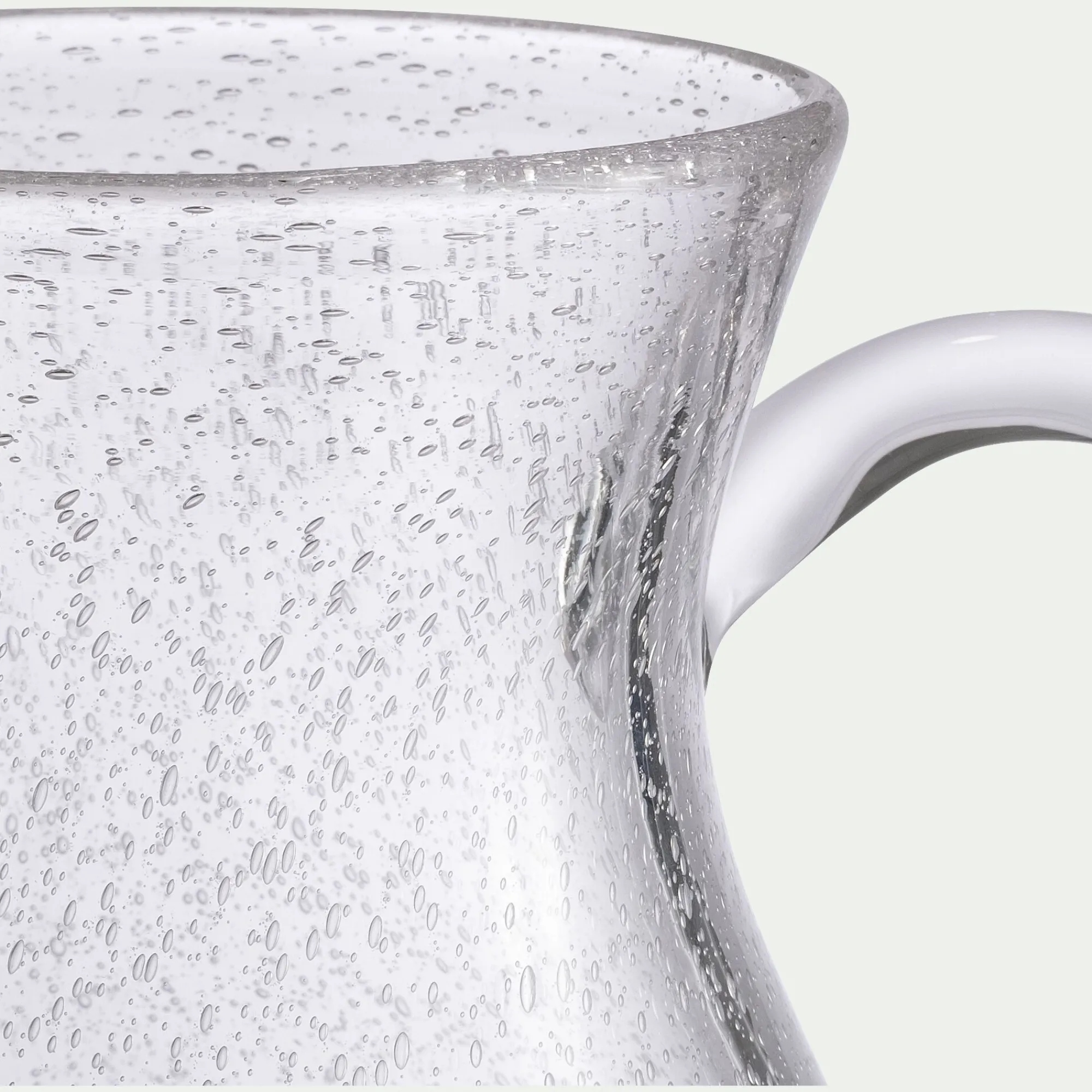 alinea Pichet, Bouteille En Verre Et Carafe*Carafe avec anse en verre bullé 1,5L - Transparent