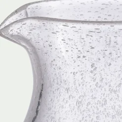 alinea Pichet, Bouteille En Verre Et Carafe*Carafe avec anse en verre bullé 1,5L - Transparent