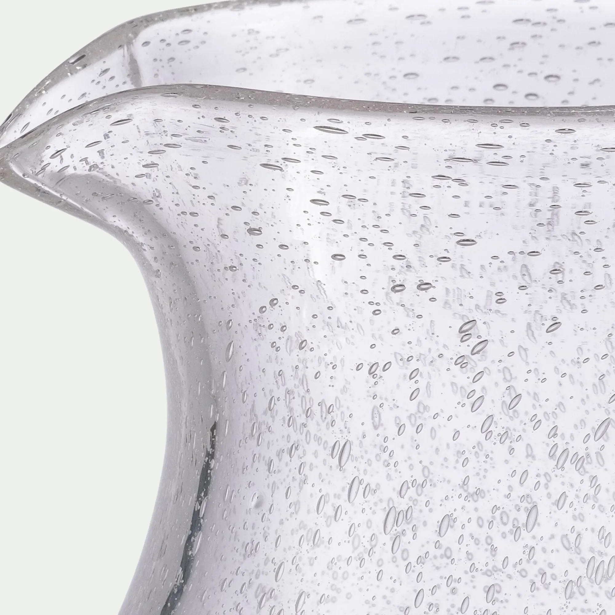 alinea Pichet, Bouteille En Verre Et Carafe*Carafe avec anse en verre bullé 1,5L - Transparent