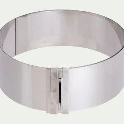 alinea Emporte-Pièce Et Cercle À Pâtisserie|Moule À Gâteau*Cercle réglable en inox D16cm à D28cm - Argenté