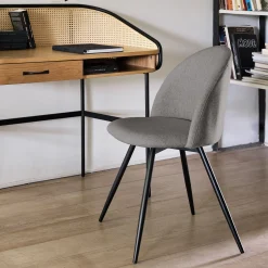 alinea Chaise De Salle À Manger*Chaise de bureau en tissu - vésuve Gris
