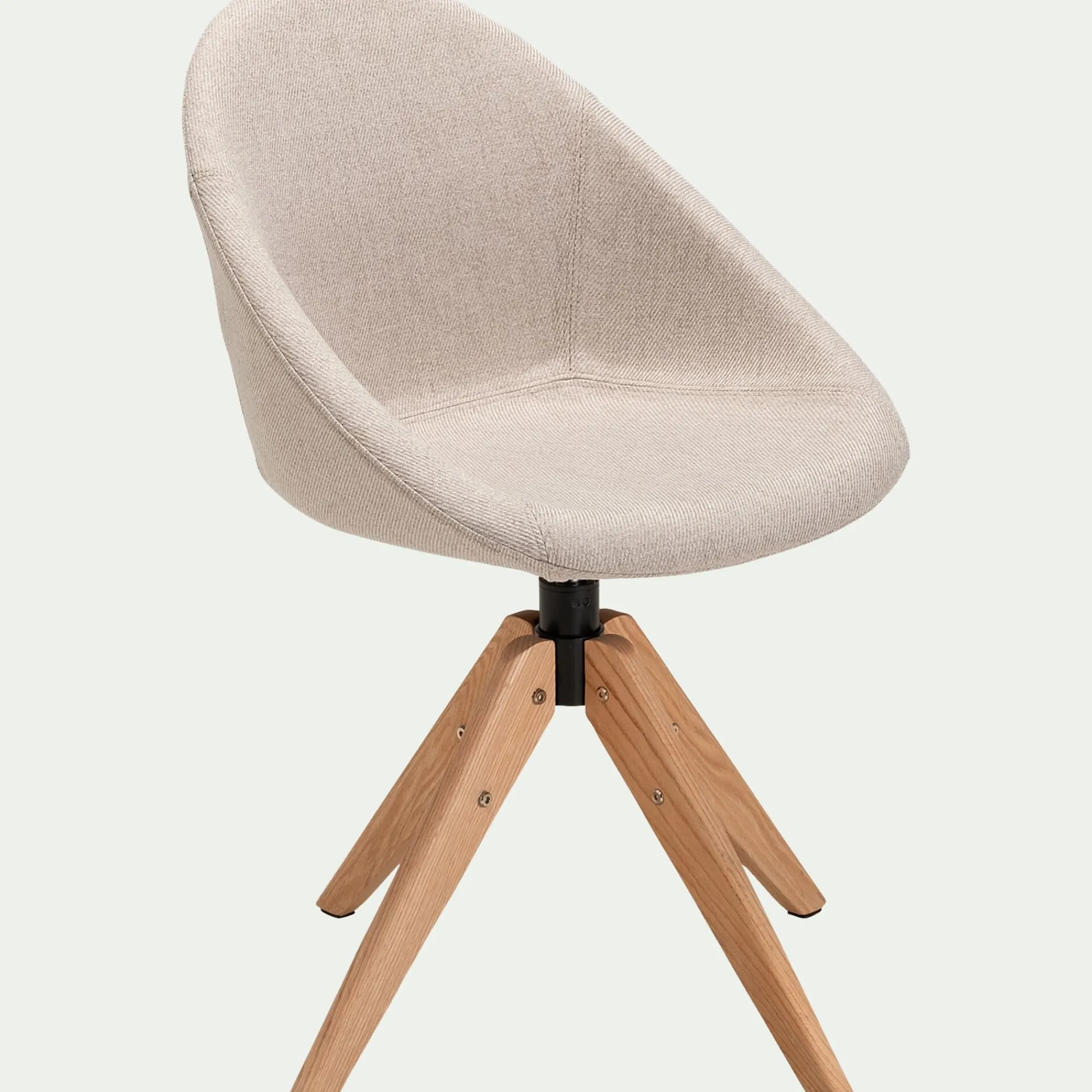 alinea Chaise De Salle À Manger*Chaise de bureau rotative en tissu - Beige